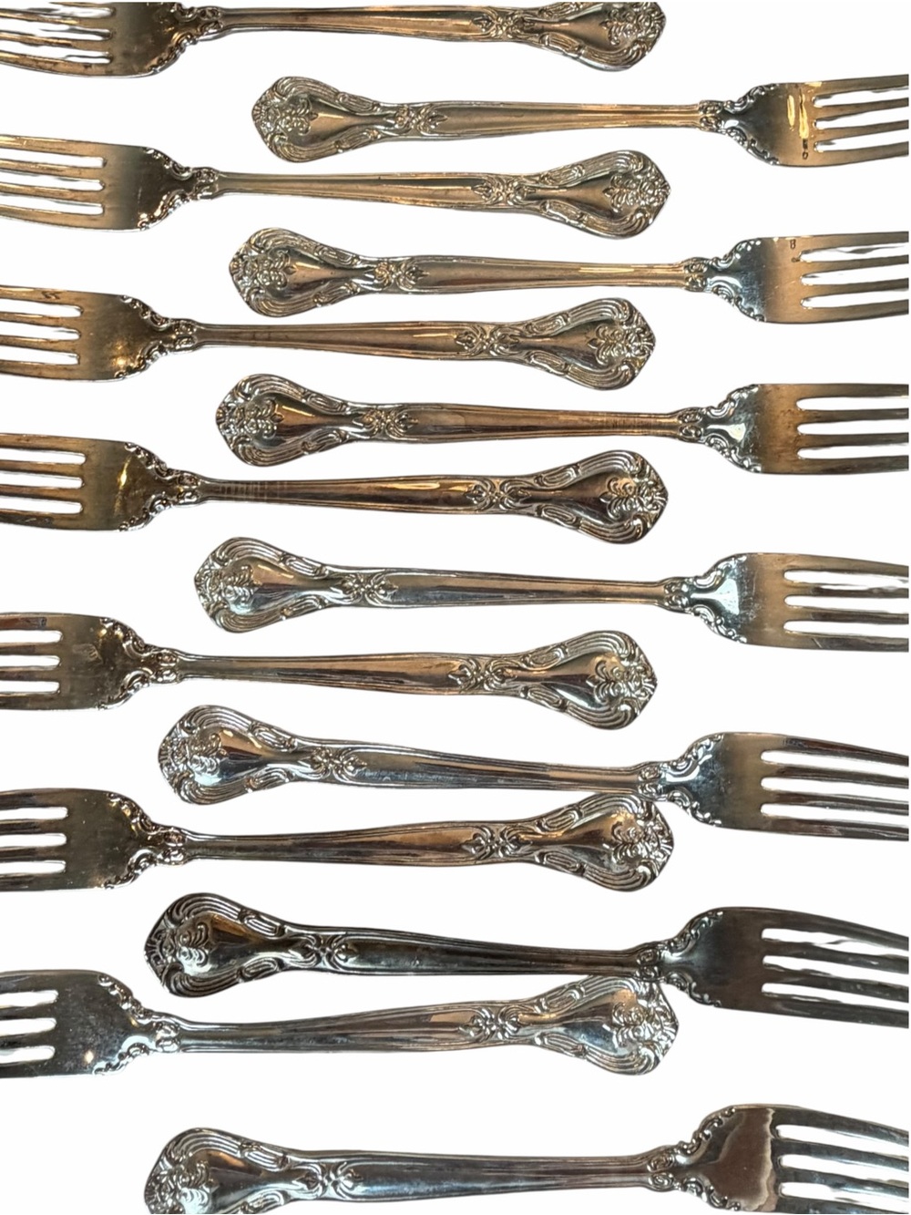 Grandmaster Silverplated Godinger Flatware Floral 68 Piece Set Serving Baroque - Picture 6 of 16